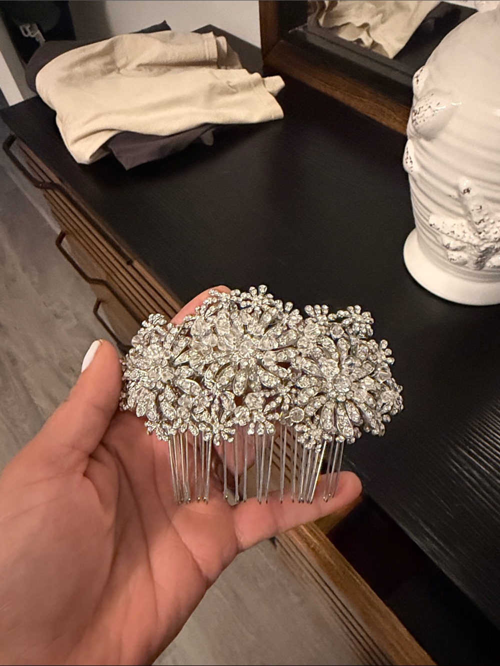 Crystal Floral Hair Comb